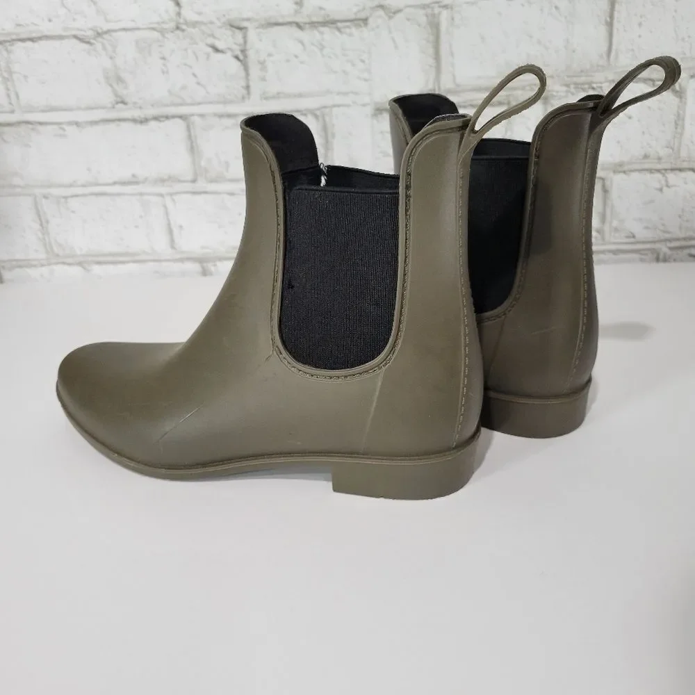 Merona green cute rain boots